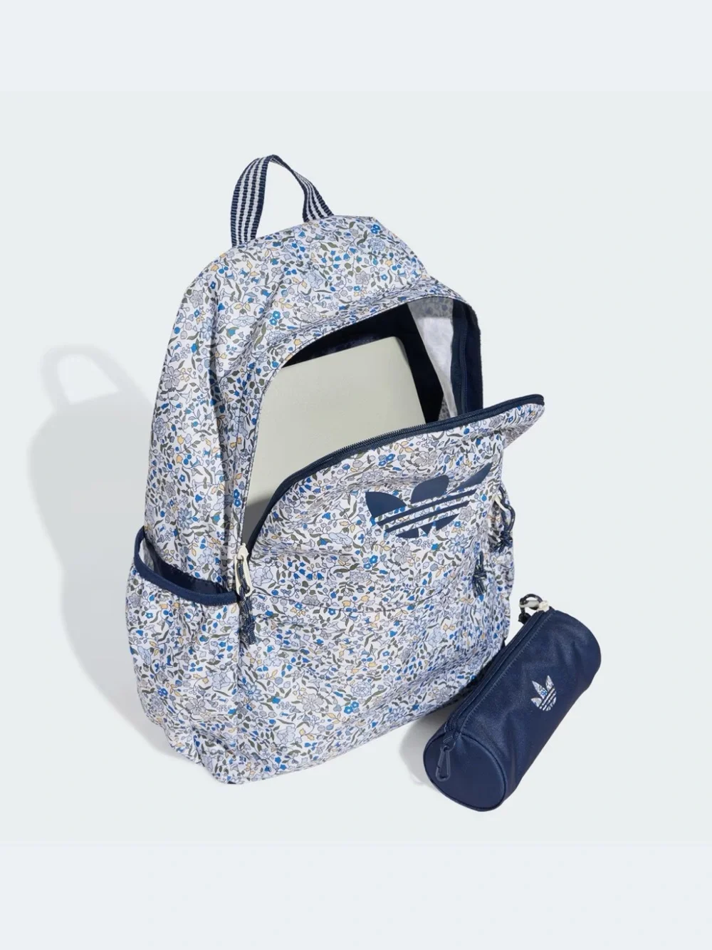 NWT adidas liberty navy floral backpack with pouch